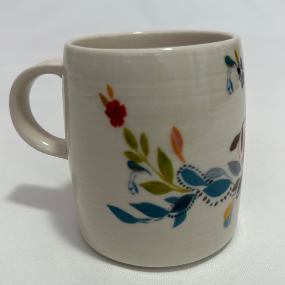 Anthropologie Starla Halfmann Petal Palette Coffee Cup Mug Initial Monogram A - Picture 3 of 7